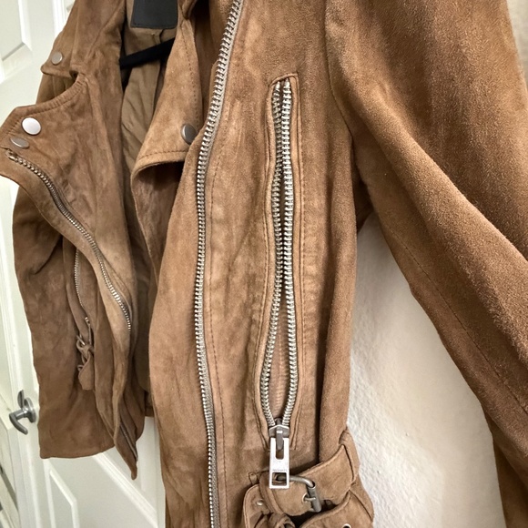 All Saints Leather Jacket Womens US Size 4 - Picture 7 of 9